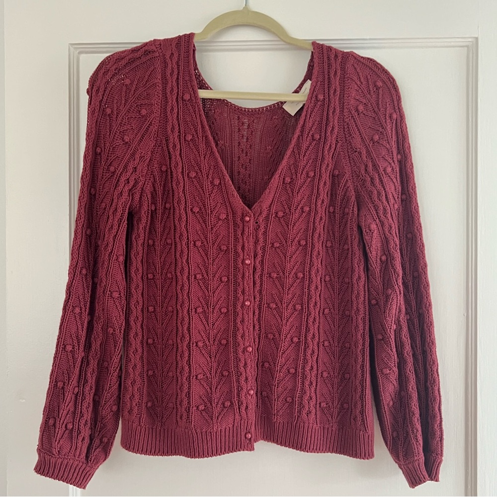 Sézane cardigan Beryl rosewood XS